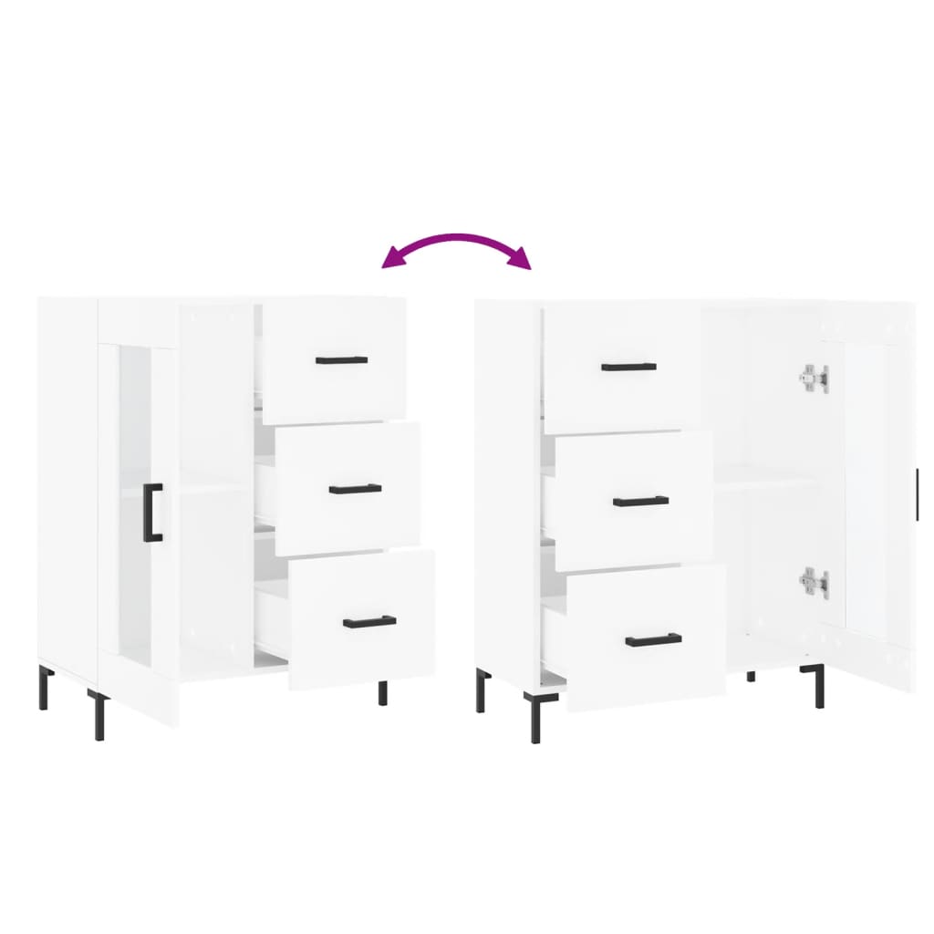 Sideboard White 69.5x34x90 cm Engineered Wood