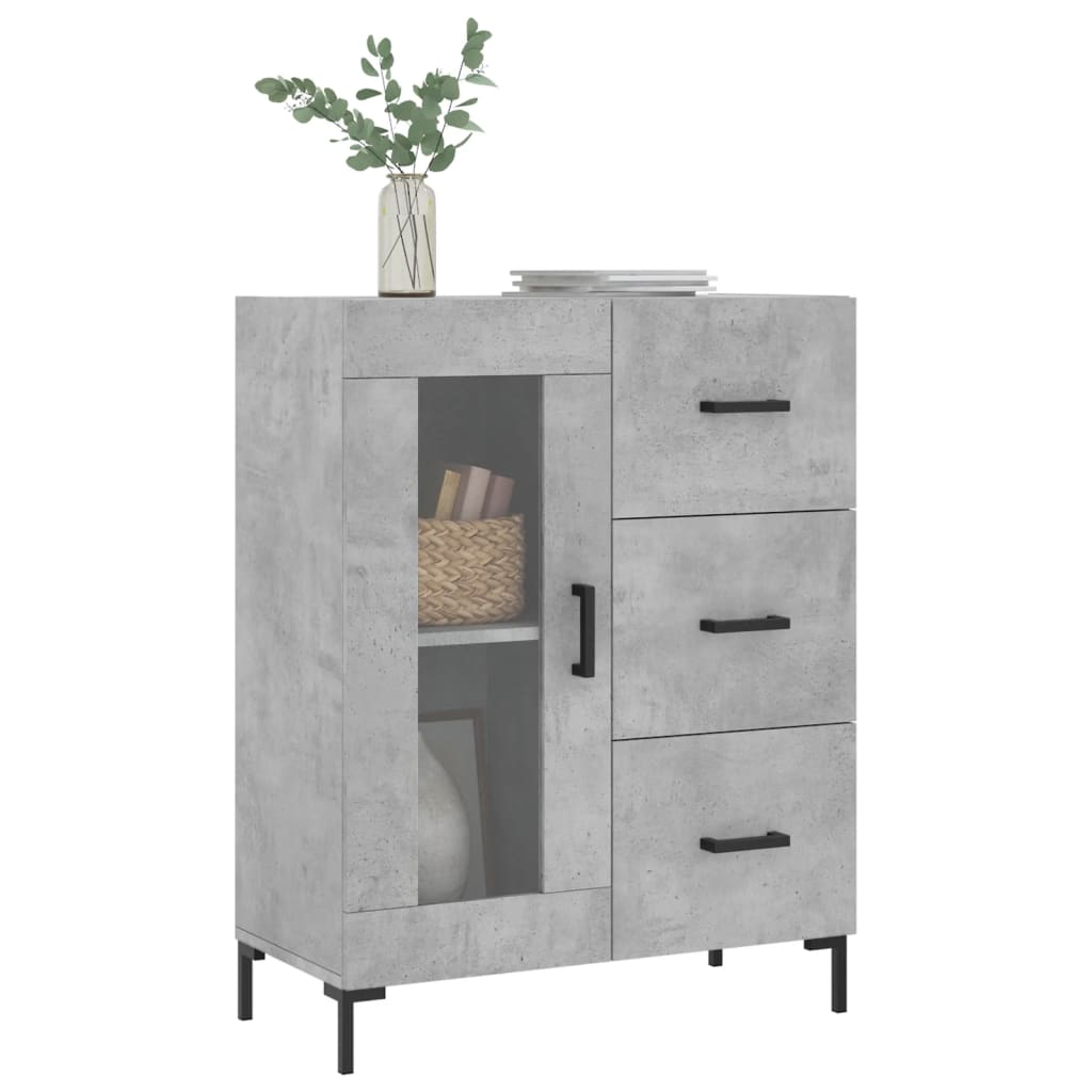 Sideboard Concrete Grey 69.5x34x90 cm Engineered Wood