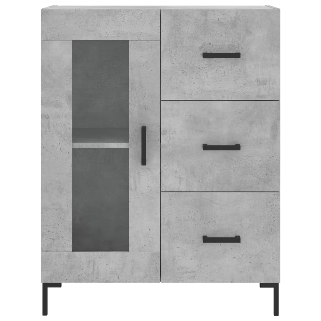 Sideboard Concrete Grey 69.5x34x90 cm Engineered Wood