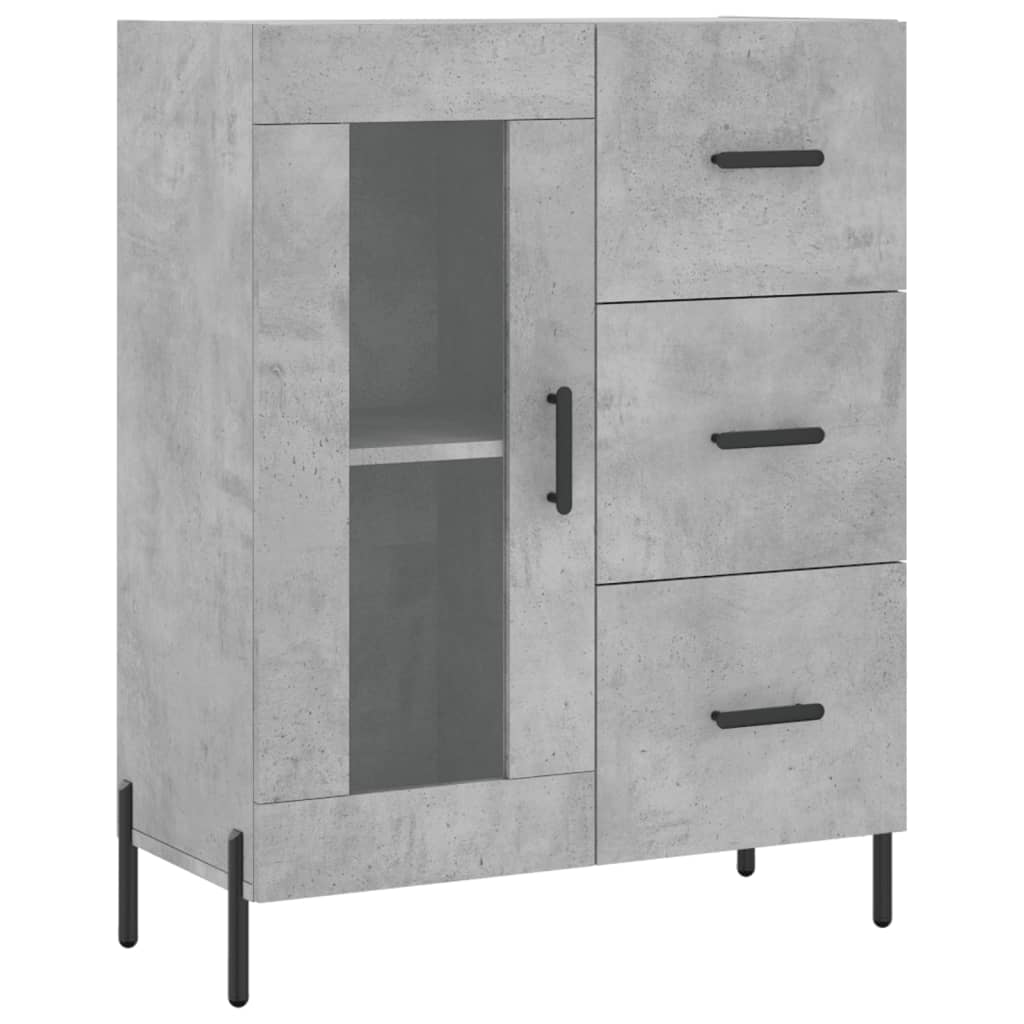Sideboard Concrete Grey 69.5x34x90 cm Engineered Wood