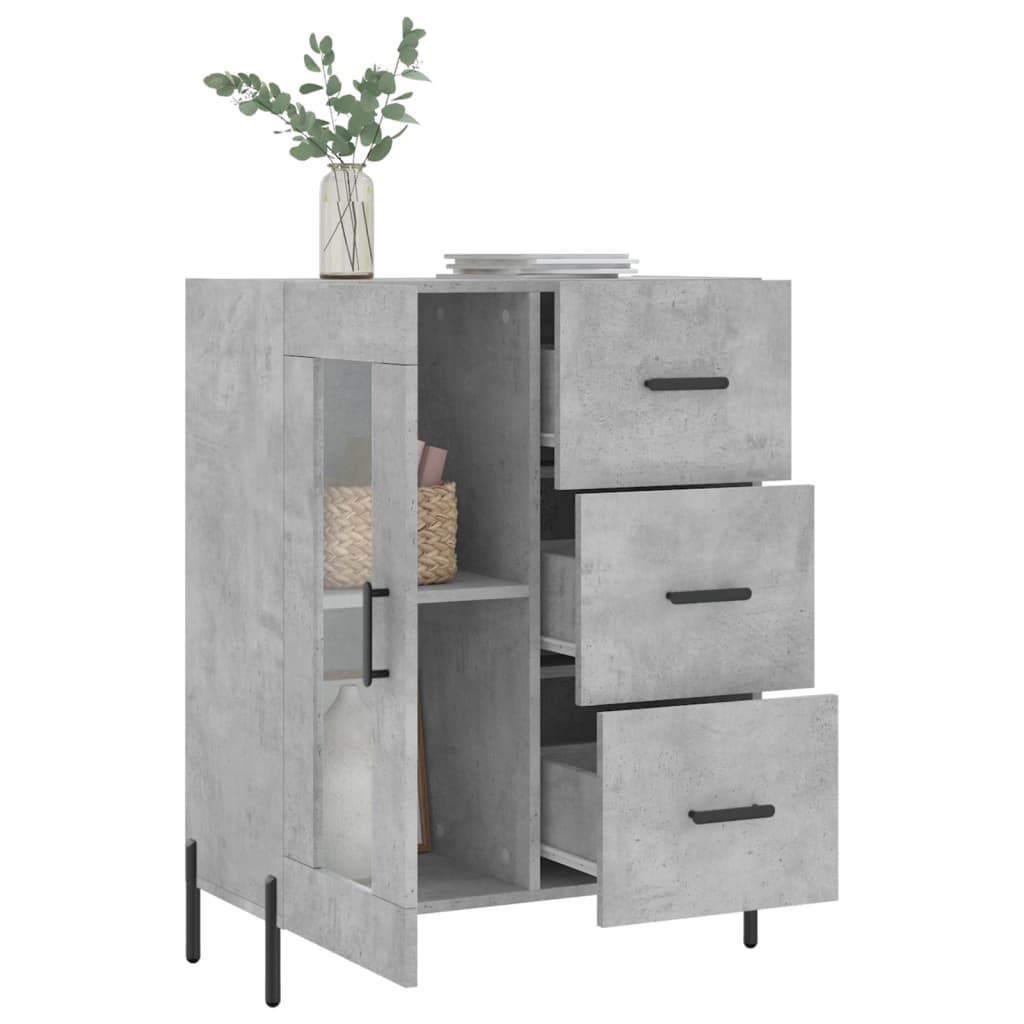 Sideboard Concrete Grey 69.5x34x90 cm Engineered Wood