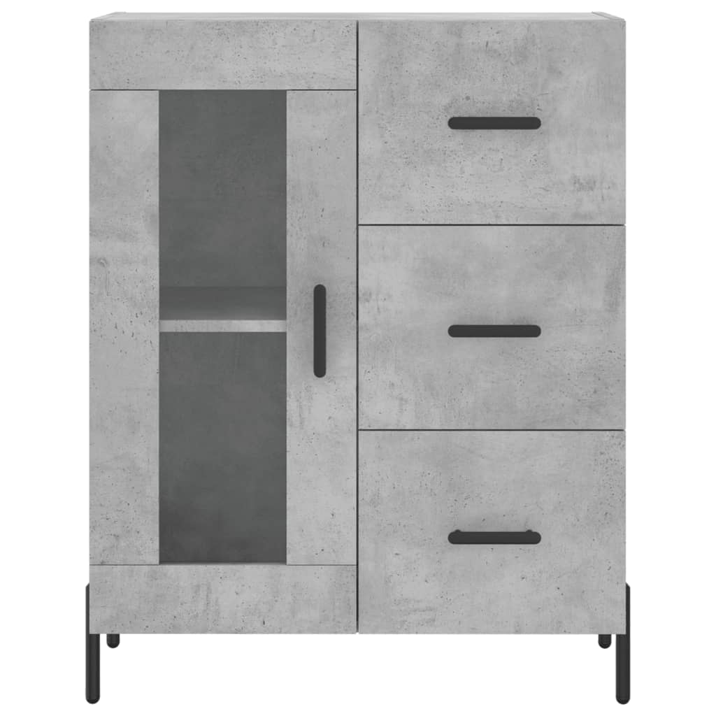 Sideboard Concrete Grey 69.5x34x90 cm Engineered Wood