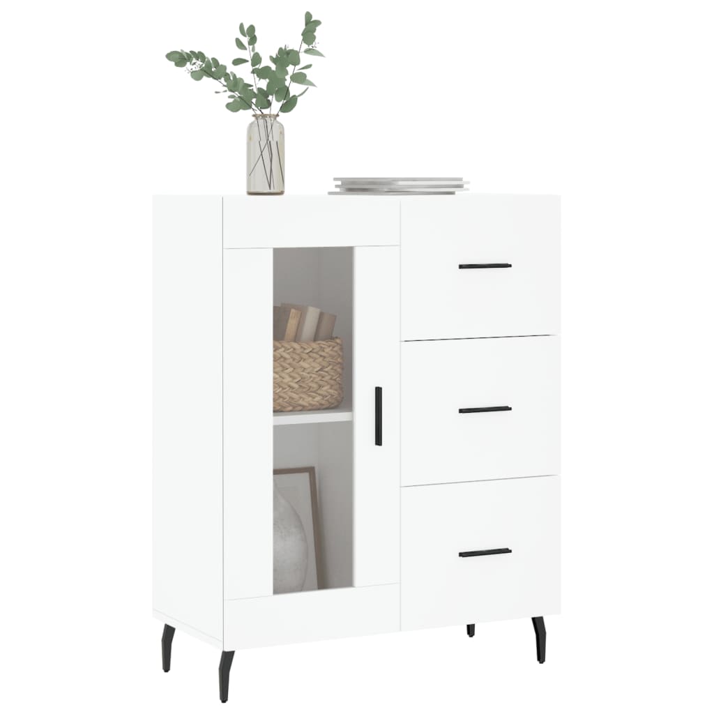 Sideboard White 69.5x34x90 cm Engineered Wood