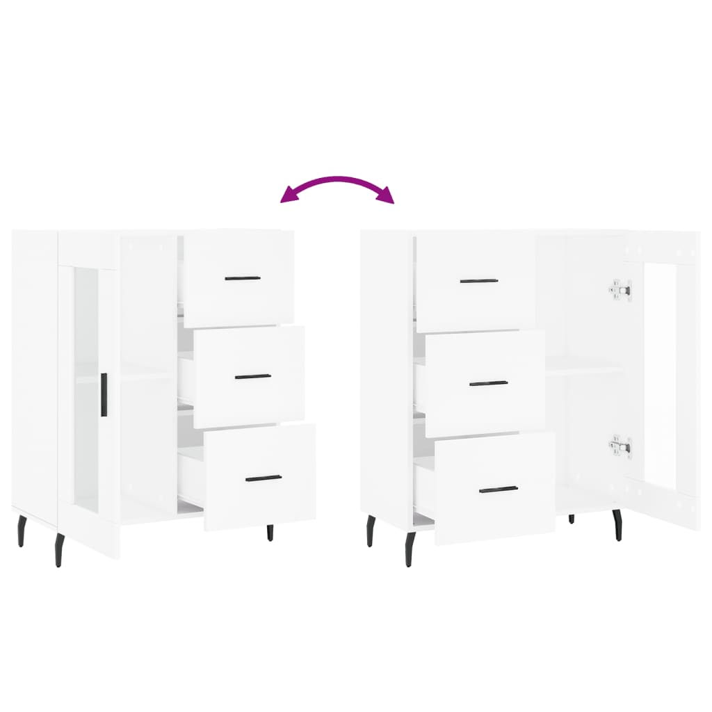 Sideboard White 69.5x34x90 cm Engineered Wood