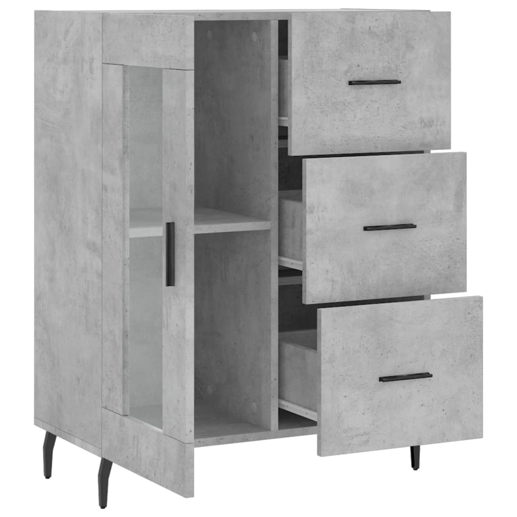 Sideboard Concrete Grey 69.5x34x90 cm Engineered Wood