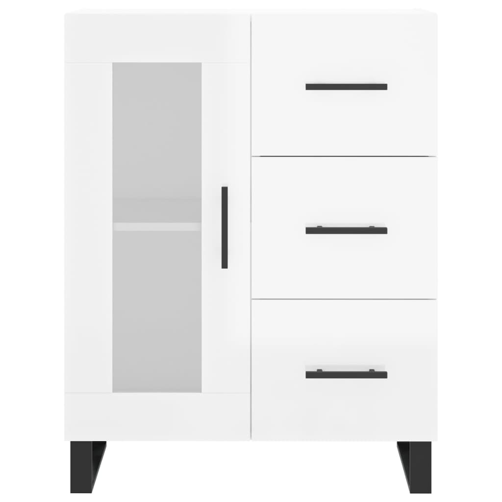 Sideboard High Gloss White 69.5x34x90 cm Engineered Wood