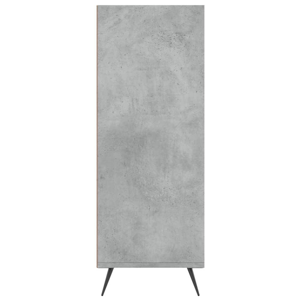 Bookcase Concrete Grey 69.5x32.5x90 cm Engineered Wood
