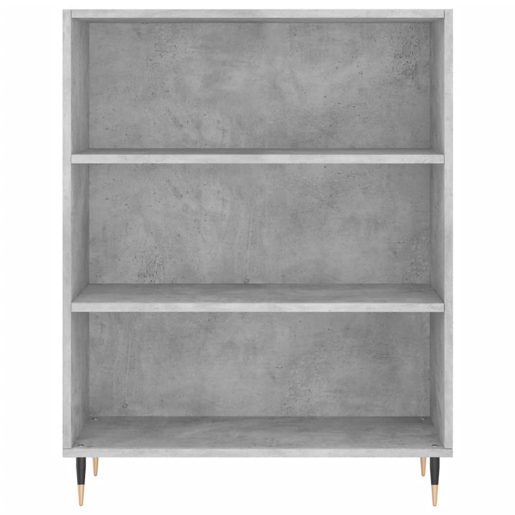 Bookcase Concrete Grey 69.5x32.5x90 cm Engineered Wood