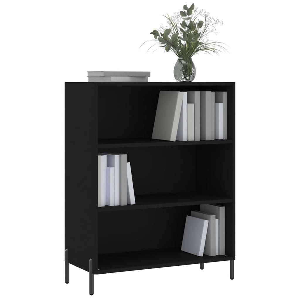 Shelf Cabinet Black 69.5x32.5x90 cm Engineered Wood