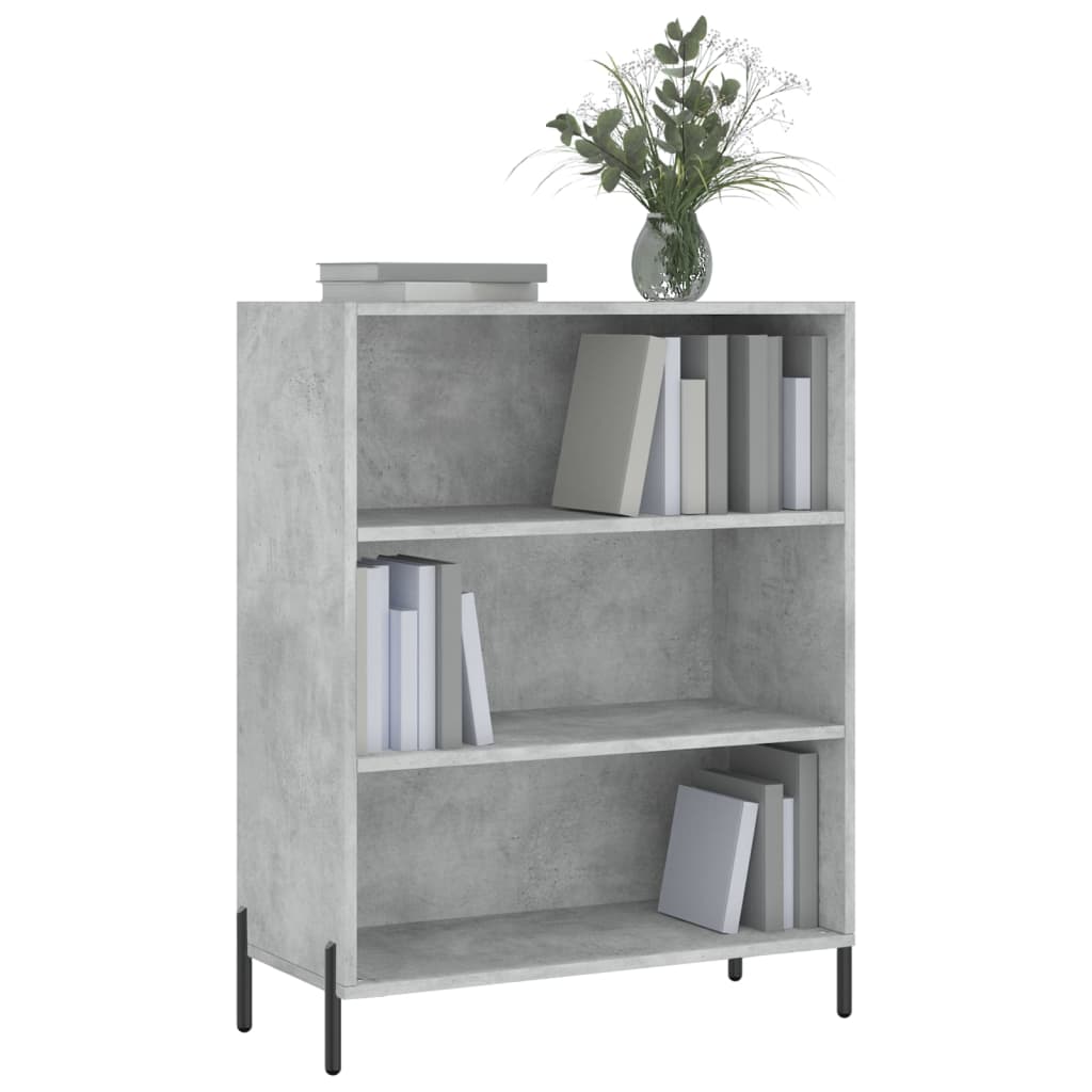 Shelf Cabinet Concrete Grey 69.5x32.5x90 cm Engineered Wood