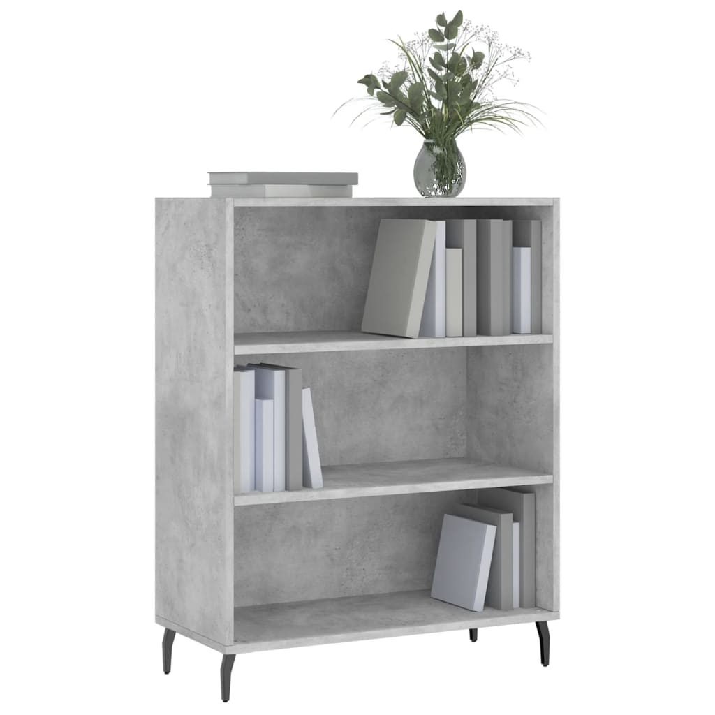Shelf Cabinet Concrete Grey 69.5x32.5x90 cm Engineered Wood