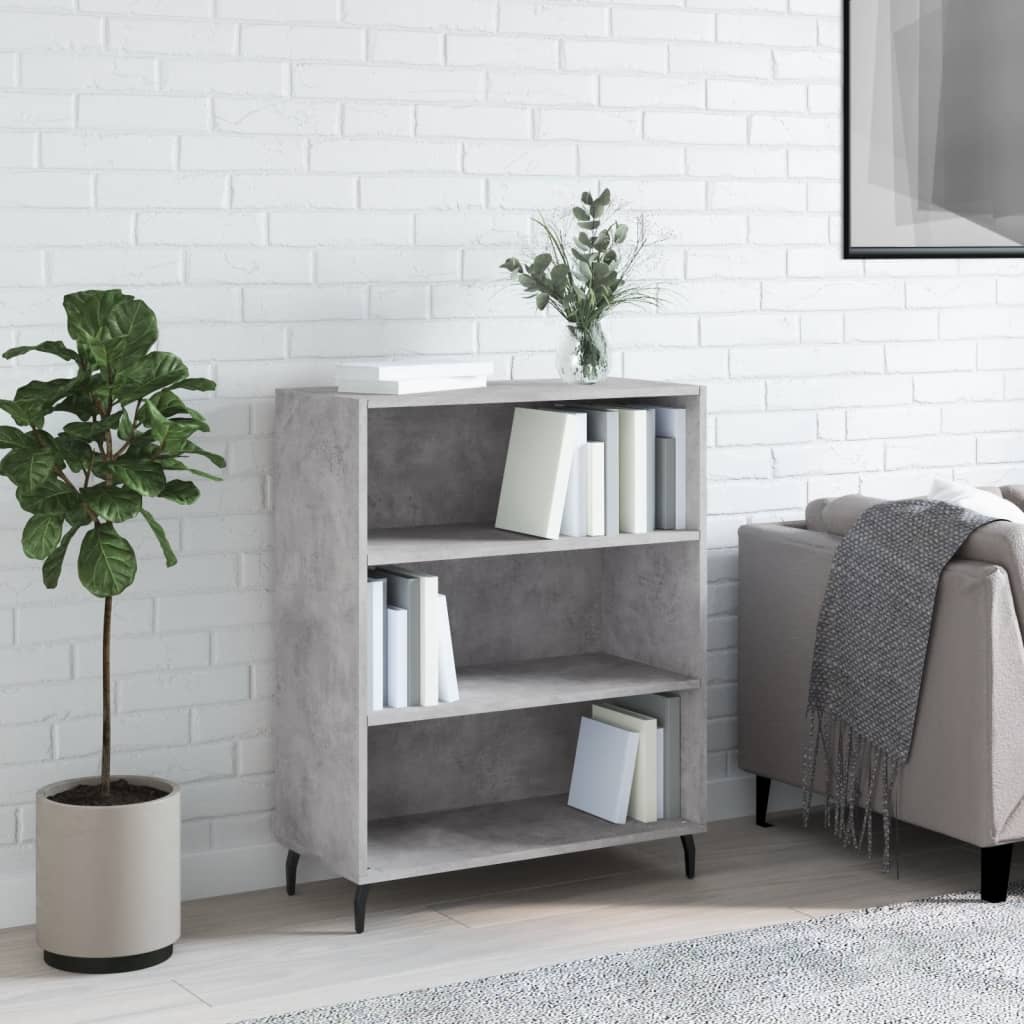 Shelf Cabinet Concrete Grey 69.5x32.5x90 cm Engineered Wood