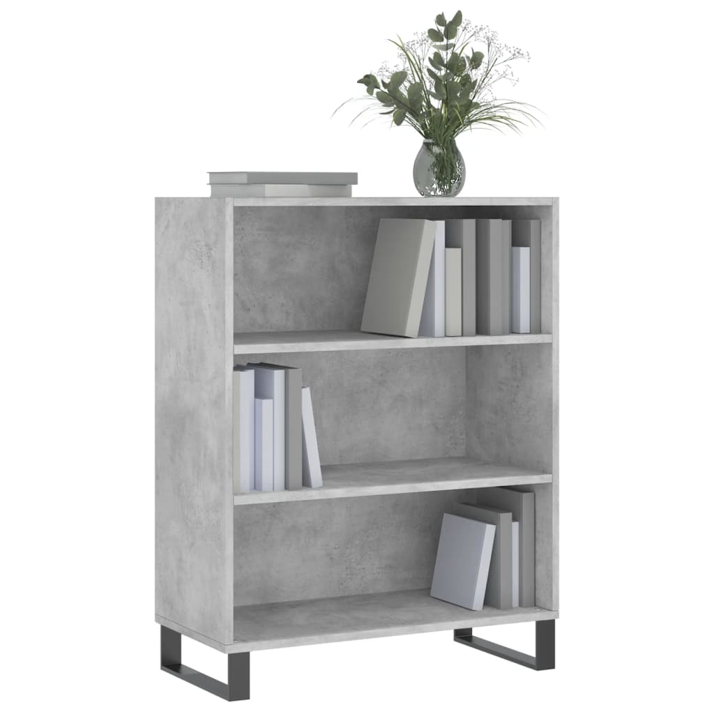 Shelf Cabinet Concrete Grey 69.5x32.5x90 cm Engineered Wood