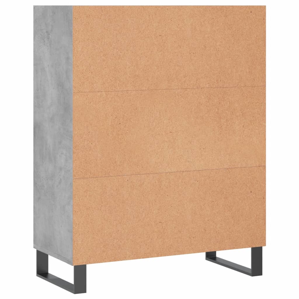 Shelf Cabinet Concrete Grey 69.5x32.5x90 cm Engineered Wood