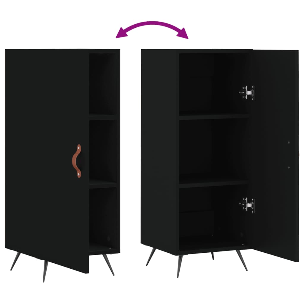 Sideboard Black 34.5x34x90 cm Engineered Wood