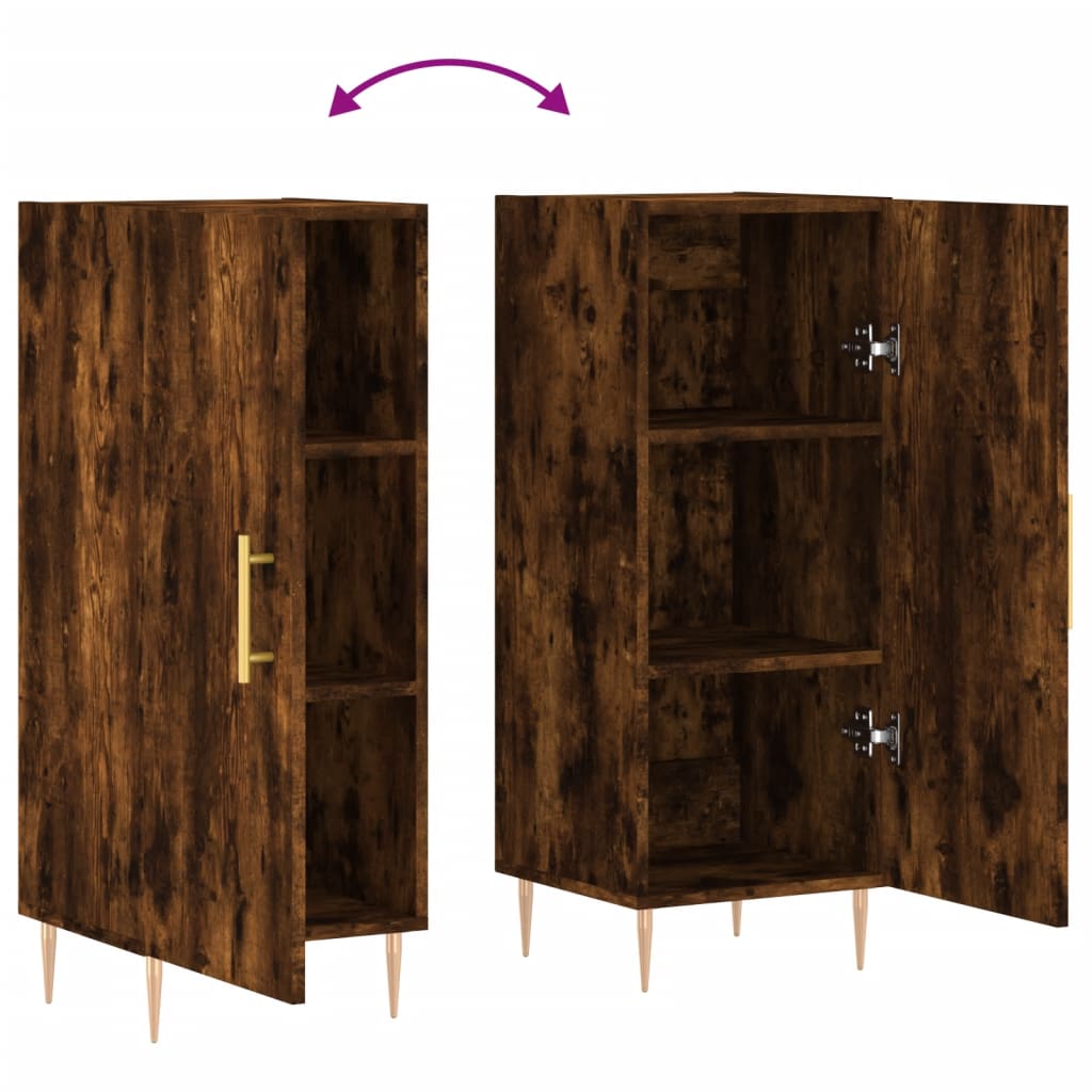 Sideboard Smoked Oak 34.5x34x90 cm Engineered Wood