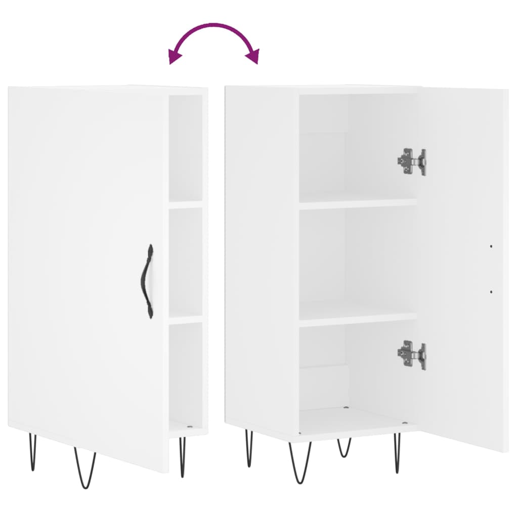 Sideboard White 34.5x34x90 cm Engineered Wood
