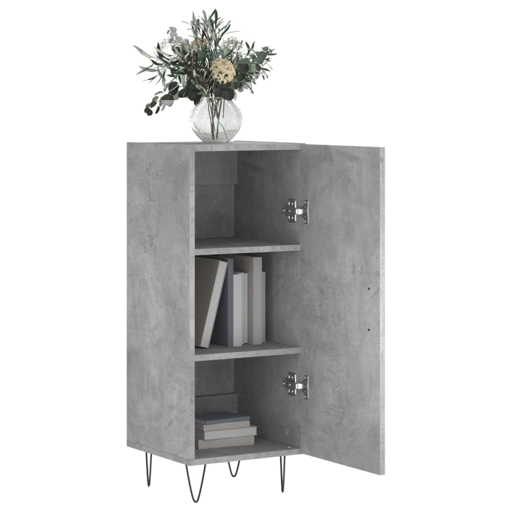 Sideboard Concrete Grey 34.5x34x90 cm Engineered Wood