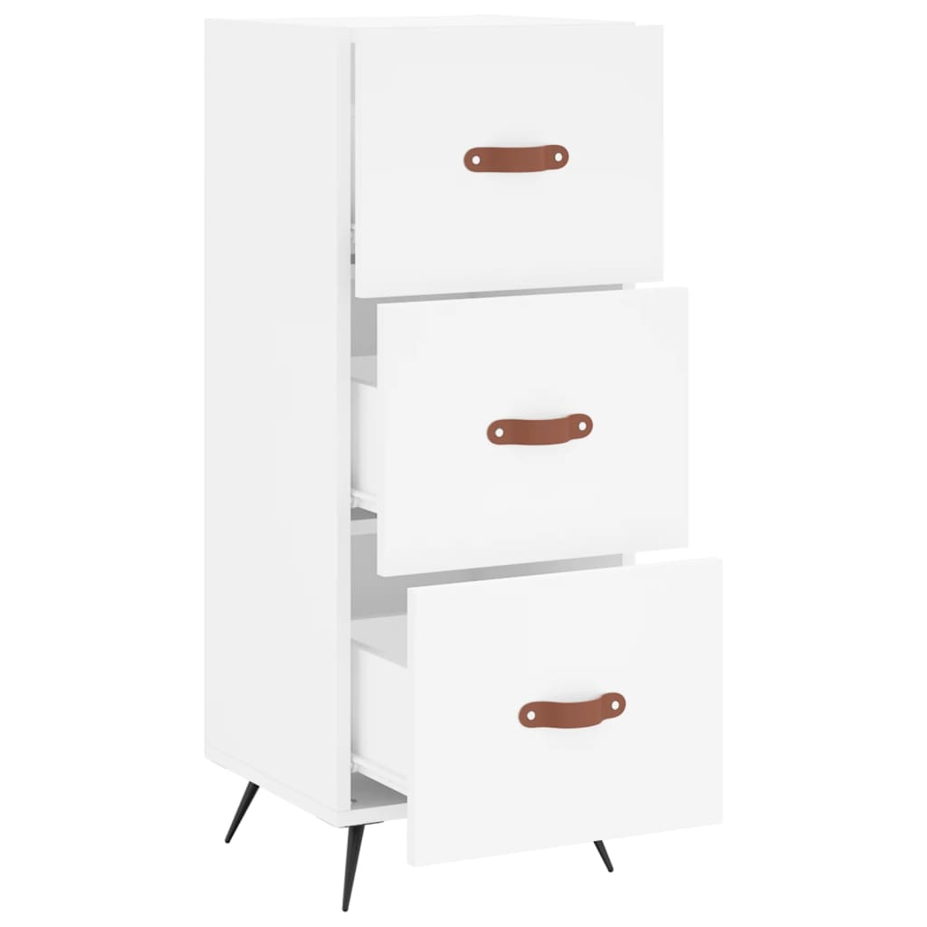 Sideboard White 34.5x34x90 cm Engineered Wood