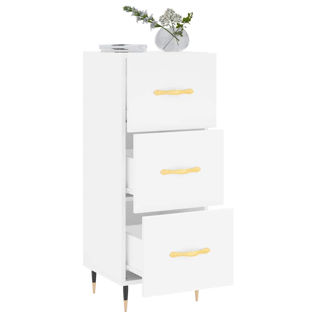 Sideboard White 34.5x34x90 cm Engineered Wood