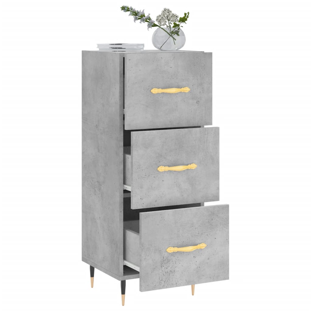 Sideboard Concrete Grey 34.5x34x90 cm Engineered Wood