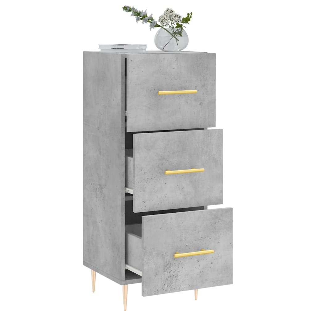 Sideboard Concrete Grey 34.5x34x90 cm Engineered Wood
