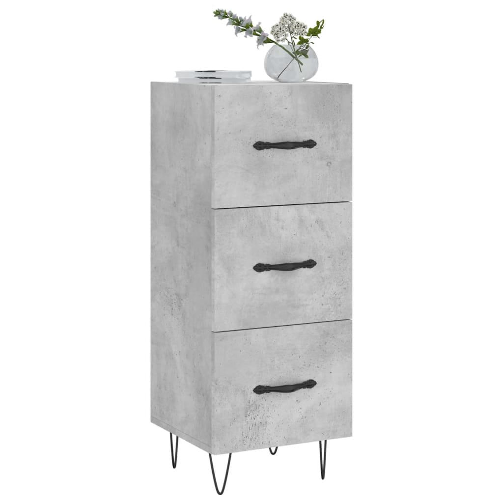 Sideboard Concrete Grey 34.5x34x90 cm Engineered Wood