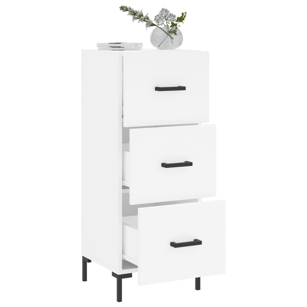 Sideboard White 34.5x34x90 cm Engineered Wood