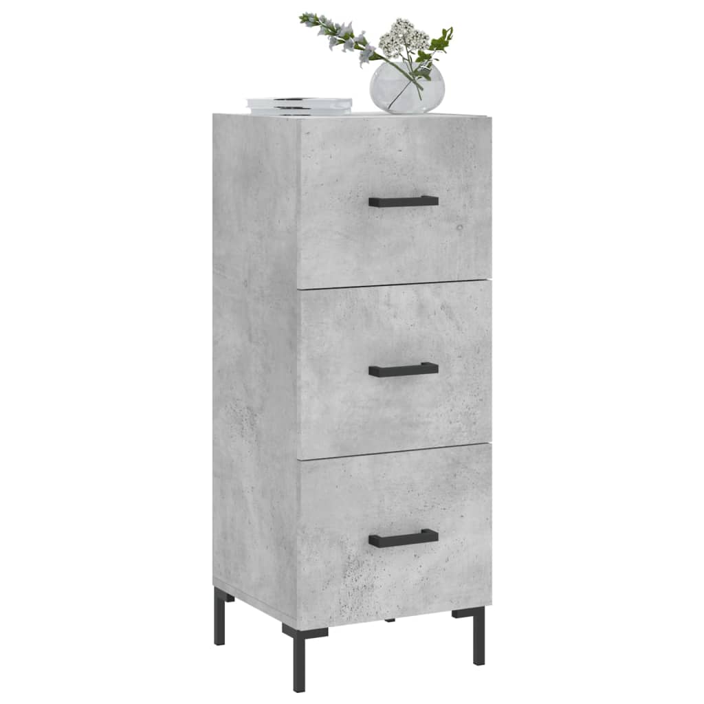 Sideboard Concrete Grey 34.5x34x90 cm Engineered Wood