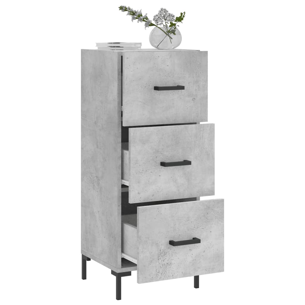 Sideboard Concrete Grey 34.5x34x90 cm Engineered Wood