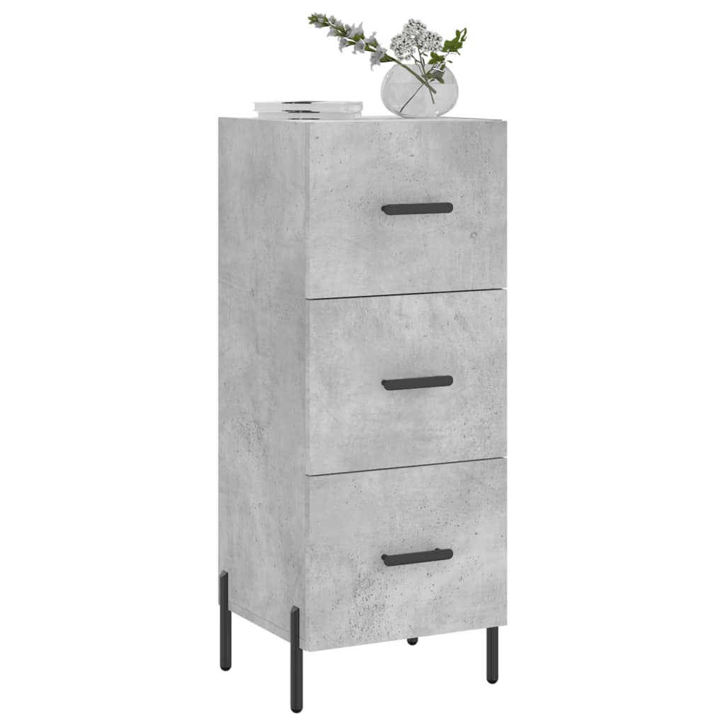 Sideboard Concrete Grey 34.5x34x90 cm Engineered Wood