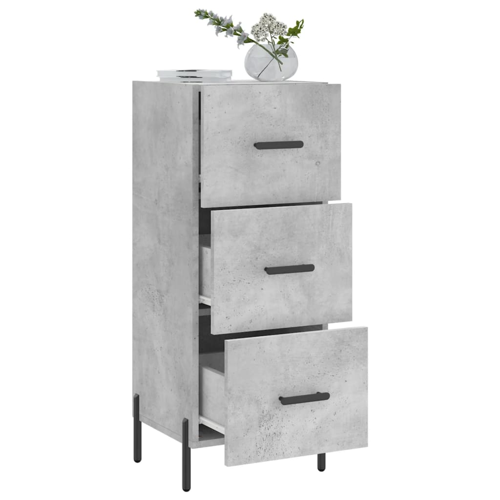 Sideboard Concrete Grey 34.5x34x90 cm Engineered Wood