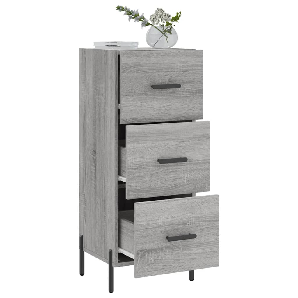 Sideboard Grey Sonoma 34.5x34x90 cm Engineered Wood