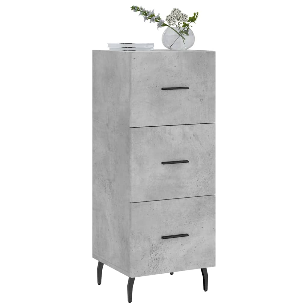 Sideboard Concrete Grey 34.5x34x90 cm Engineered Wood