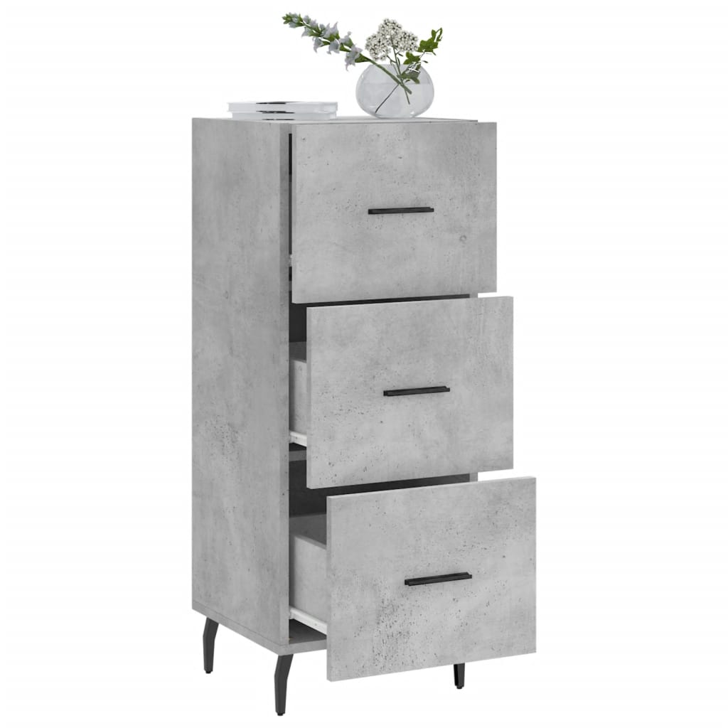Sideboard Concrete Grey 34.5x34x90 cm Engineered Wood
