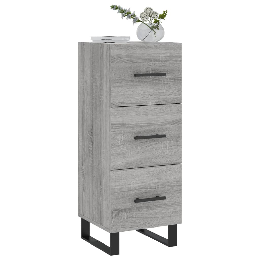 Sideboard Grey Sonoma 34.5x34x90 cm Engineered Wood
