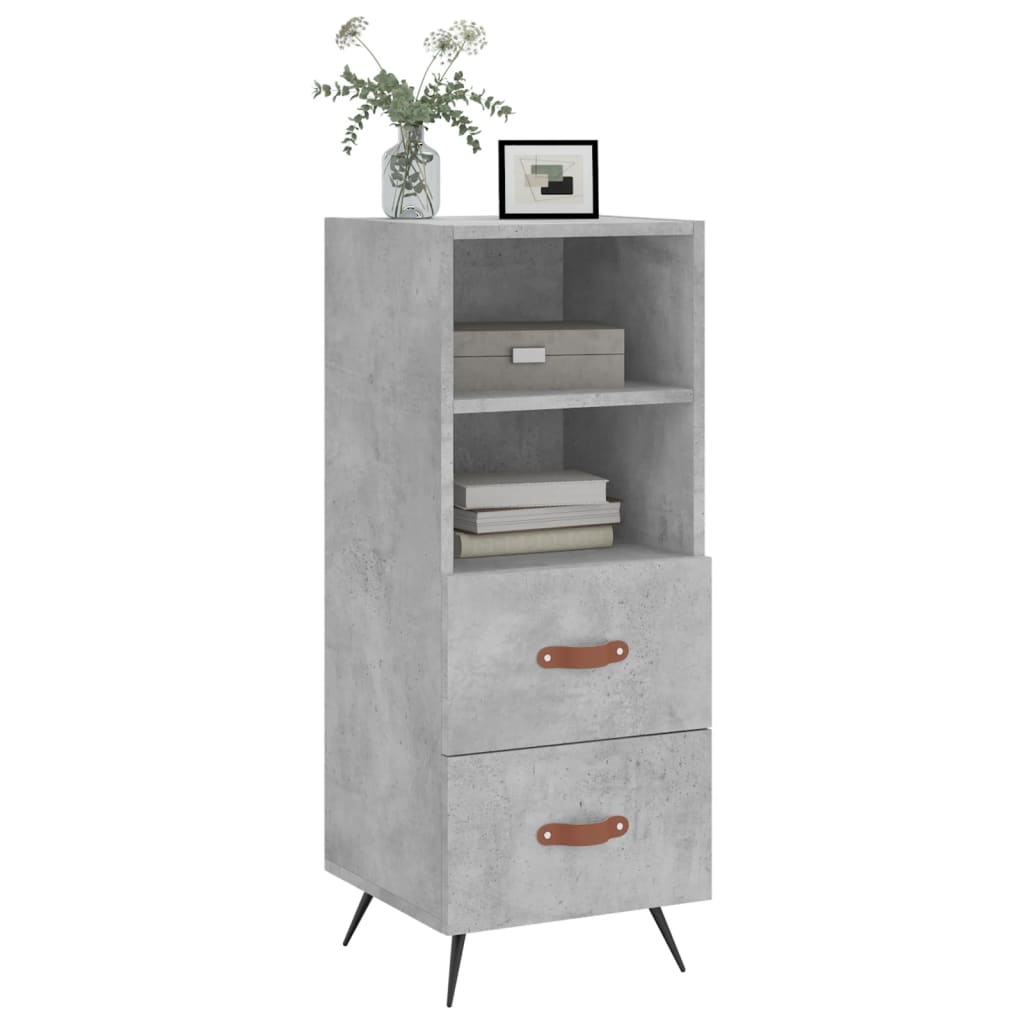 Sideboard Concrete Grey 34.5x34x90 cm Engineered Wood