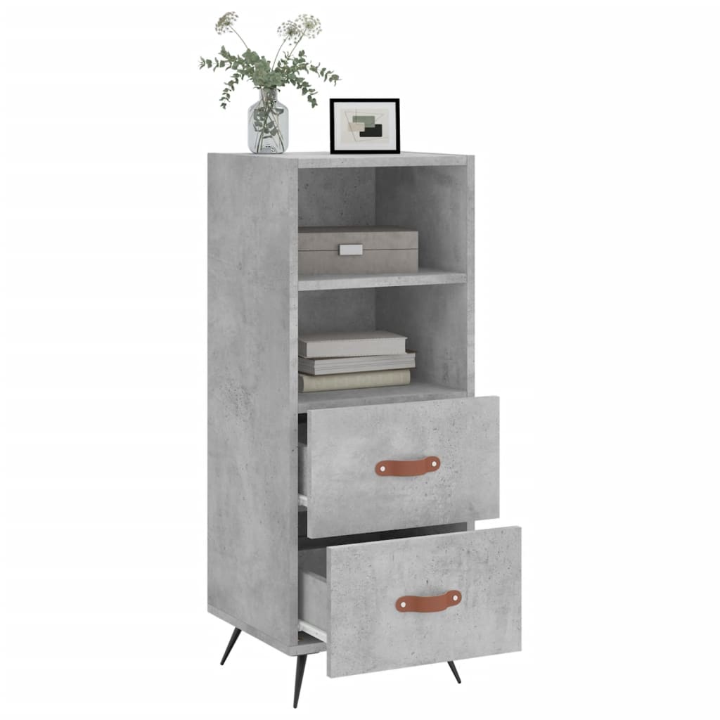 Sideboard Concrete Grey 34.5x34x90 cm Engineered Wood