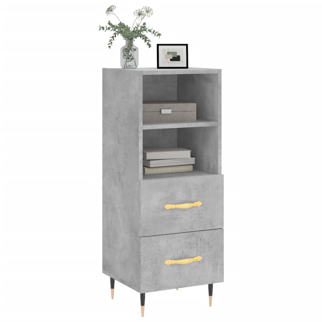 Sideboard Concrete Grey 34.5x34x90 cm Engineered Wood