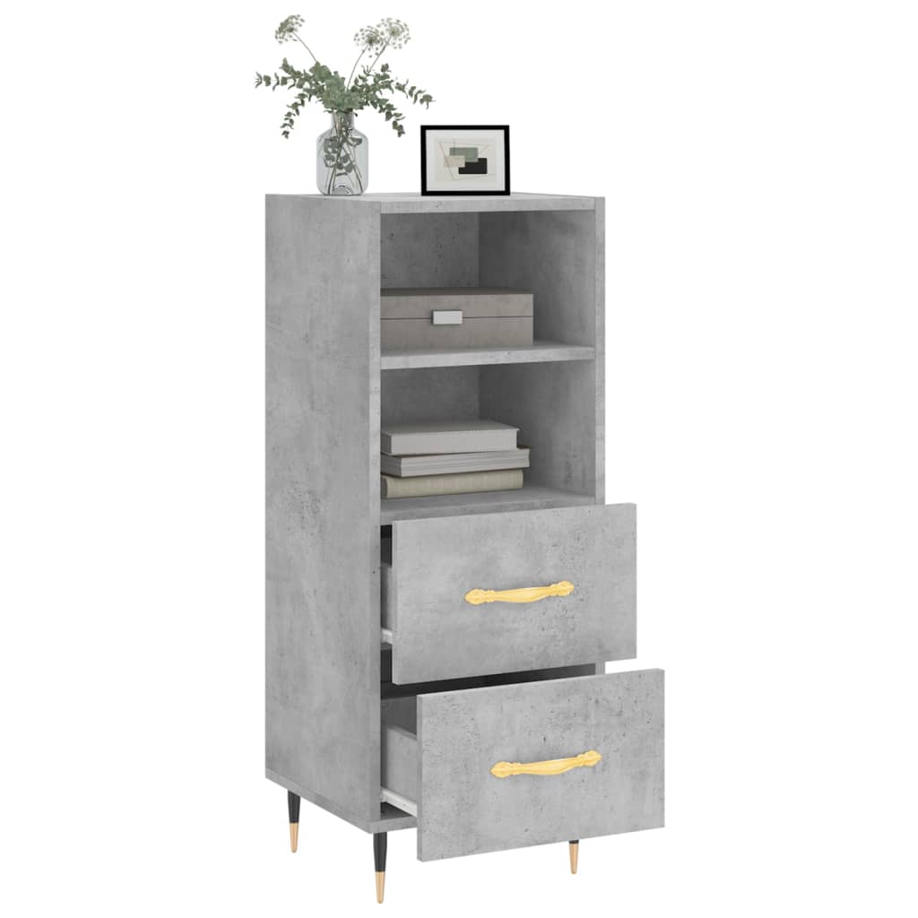 Sideboard Concrete Grey 34.5x34x90 cm Engineered Wood