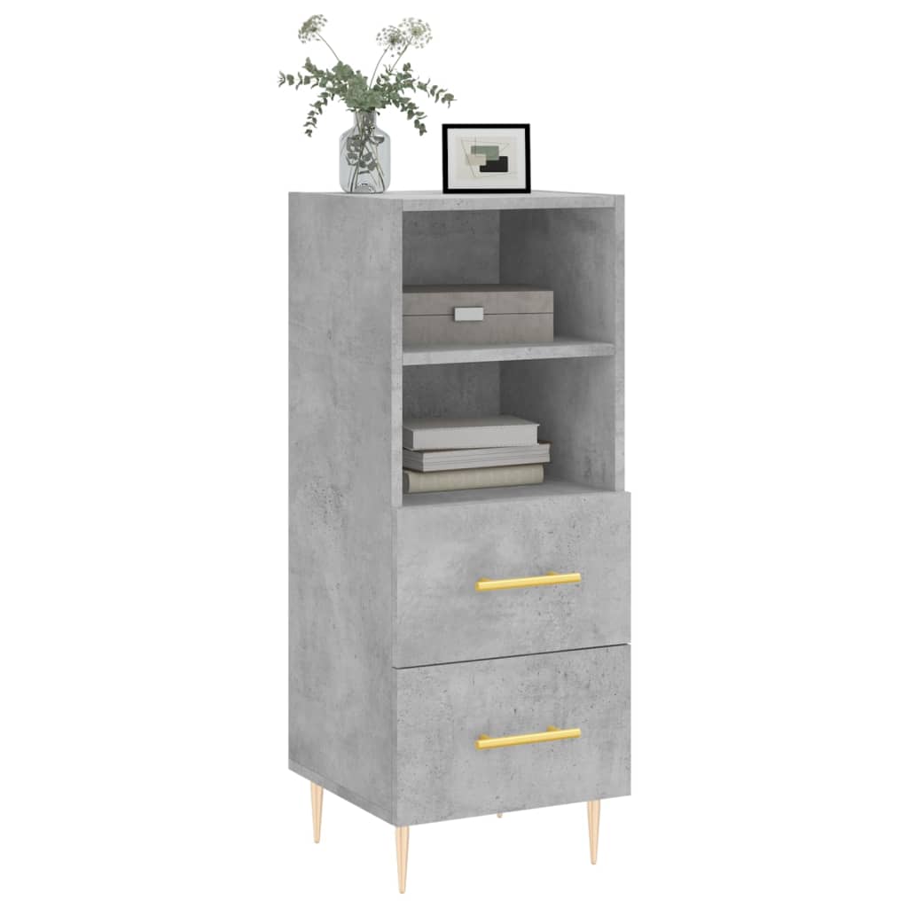 Sideboard Concrete Grey 34.5x34x90 cm Engineered Wood