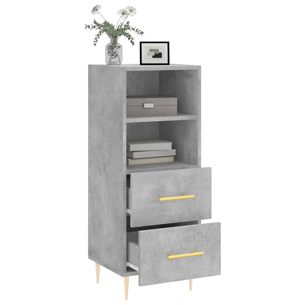 Sideboard Concrete Grey 34.5x34x90 cm Engineered Wood