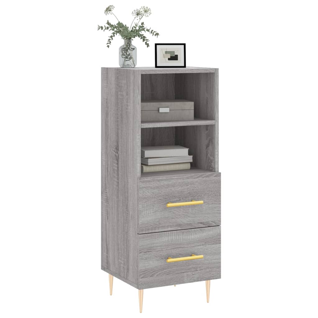 Sideboard Grey Sonoma 34.5x34x90 cm Engineered Wood