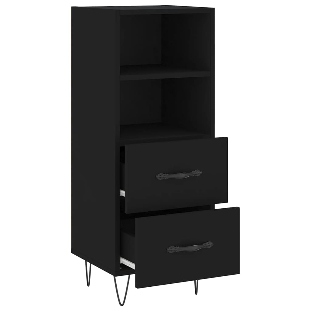 Sideboard Black 34.5x34x90 cm Engineered Wood