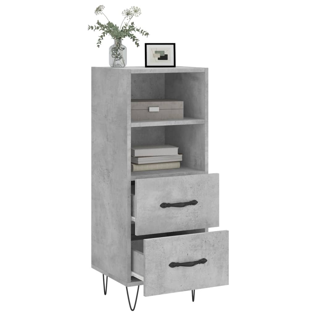 Sideboard Concrete Grey 34.5x34x90 cm Engineered Wood