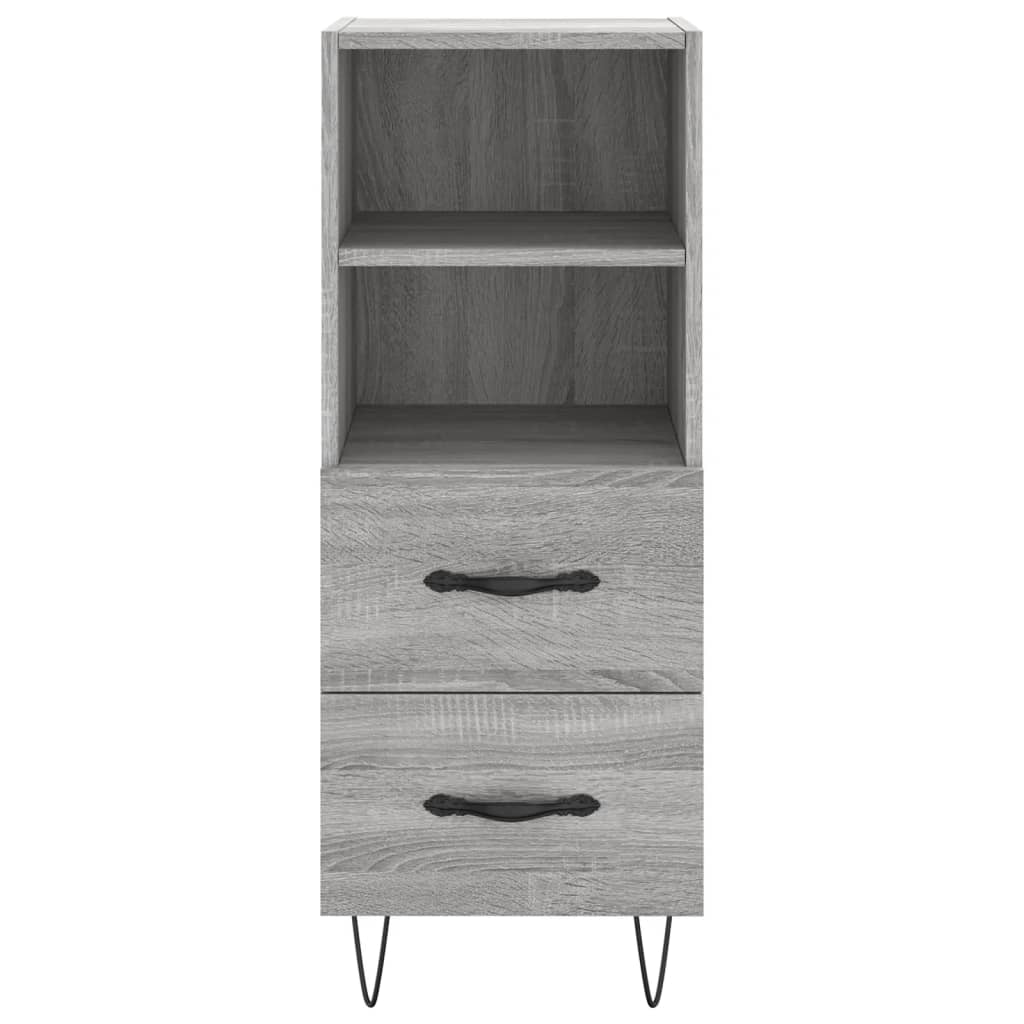Sideboard Grey Sonoma 34.5x34x90 cm Engineered Wood