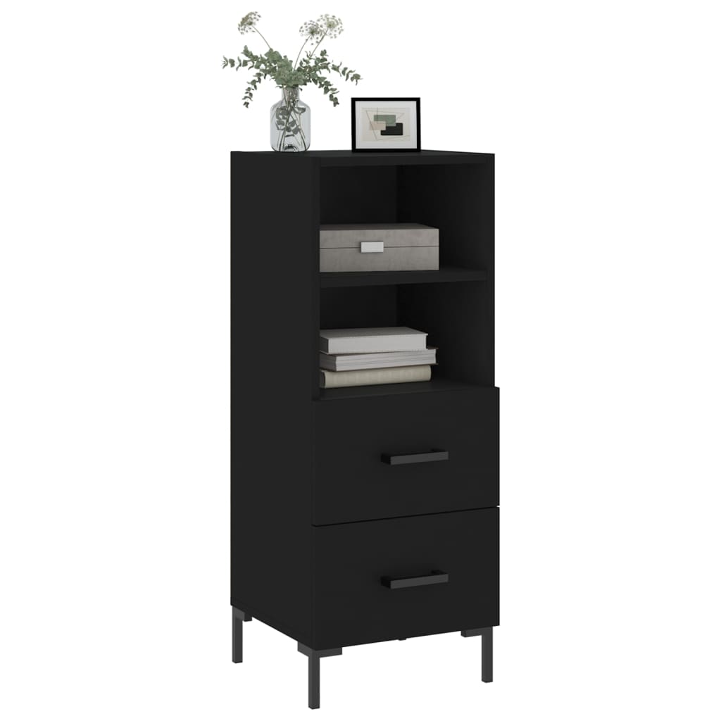 Sideboard Black 34.5x34x90 cm Engineered Wood