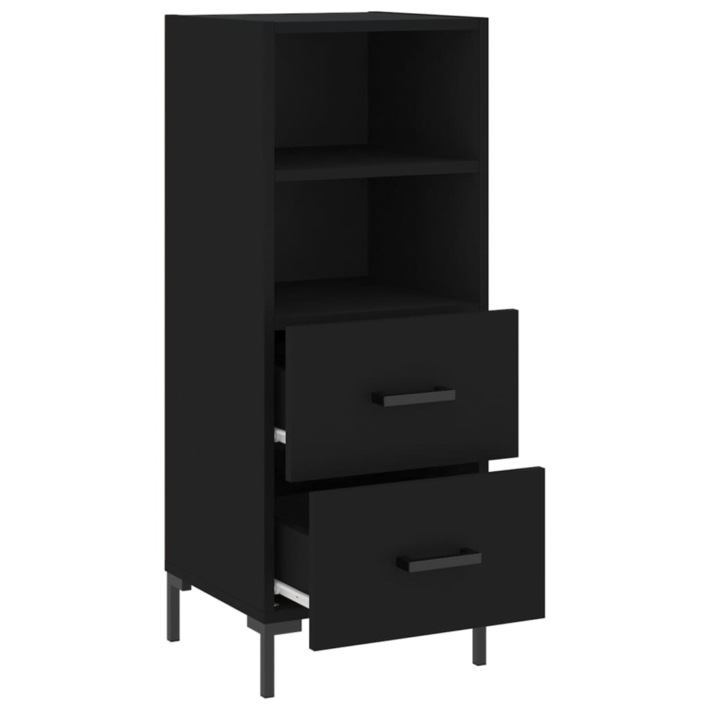 Sideboard Black 34.5x34x90 cm Engineered Wood