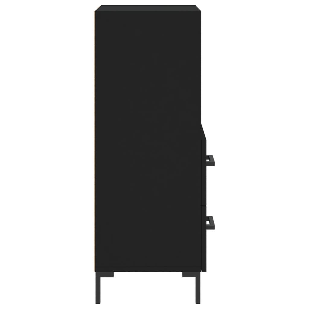 Sideboard Black 34.5x34x90 cm Engineered Wood