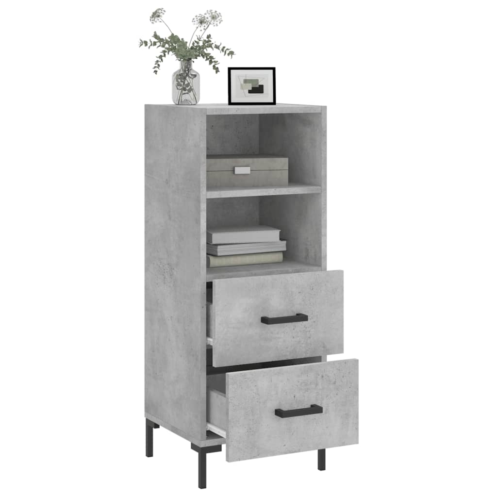 Sideboard Concrete Grey 34.5x34x90 cm Engineered Wood